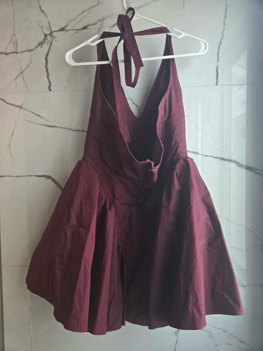 House of CB Valentia Wine Halter Mini Dress - Picture 3 of 6